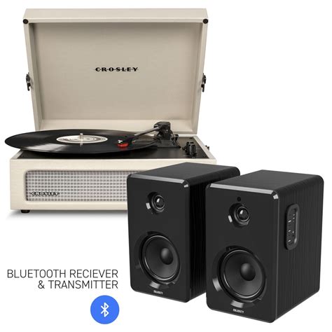 Crosley Voyager Bluetooth Portable Turntable Dune Bundled Majority