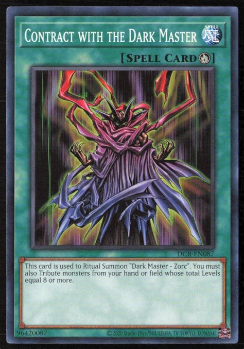 2020 Yu Gi Oh Dark Crisis 25th Anniversary Edition Contract With The Dark Master Dcr En87