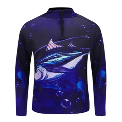 Maillot de pêche Anti UV avec fermeture éclair pour homme chemise de