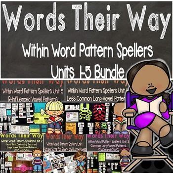 Words Their Way Within Word Pattern Spellers Activities 1 Word