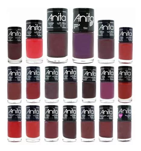 Kit Esmaltes Anita Tons De Vermelho Cores Frete Gr Tis