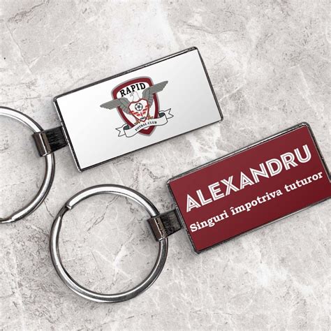 Breloc Personalizat Fc Rapid Cu Nume I Mesaj Stargift Ro