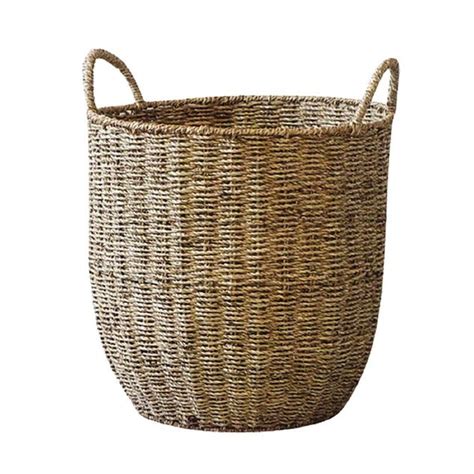 Living And Co Round Seagrass Basket Natural Large Living And Co Online Themarket New Zealand