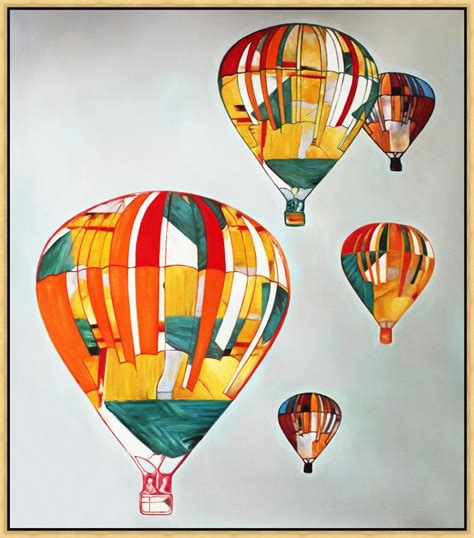 Wholesale Hot Air Balloon Abstract Oil Painting Printed On Canvas Wall