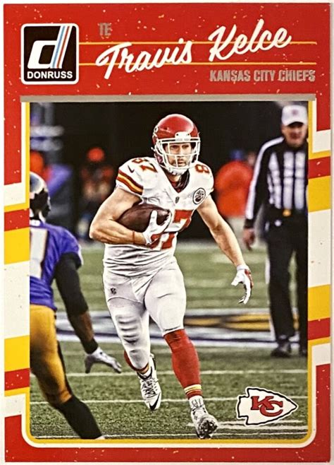 Travis Kelce 2016 Panini Donruss Football Kansas City Chiefs Card KBK