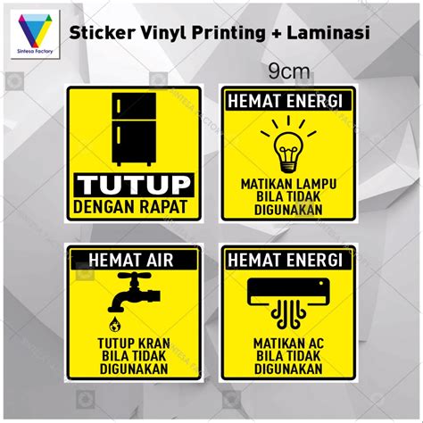 Jual Stiker Matikan Lampu Tutup Kran Air Hemat Energi Tutup Kulkas