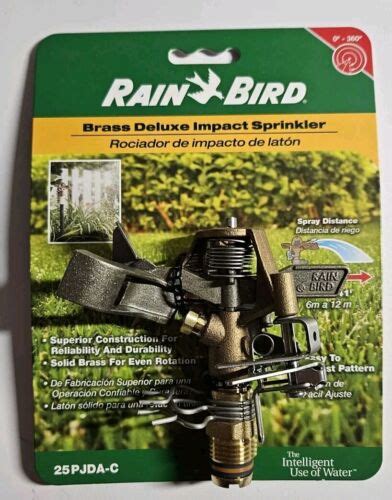 Rain Bird Brass Cast Iron Deluxe 1 2 Impact Sprinkler Head 25pjda C Ebay