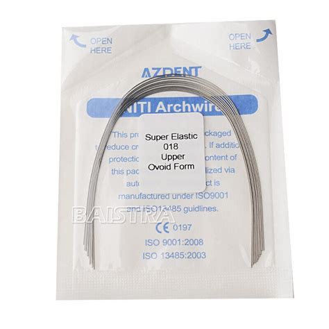 10Pcs AZDENT Arcos De Dental Ortodoncia Ortho Redondos Niti Arco De