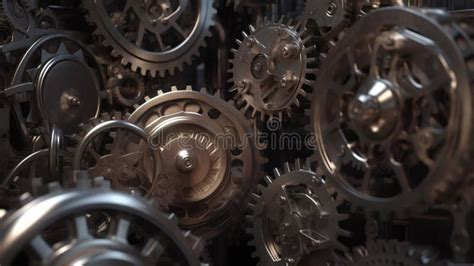 Cogs And Gear Wheels Mechanisms Background Industrial Machine