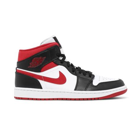 Nike Air Jordan 1 Mid (Black Gym Red/ White/ Gym Red/ Black) Men ...