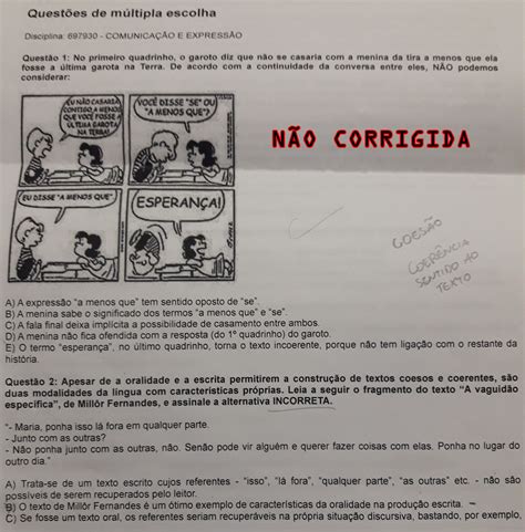 Prova de Comunicação e Expressão Parte 1 UNIP Comunicação e Expressão