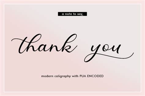 Thank You Card Font