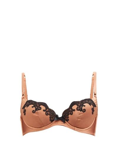 Agent Provocateur Molly Leavers Lace Trimmed Stretch Silk Satin