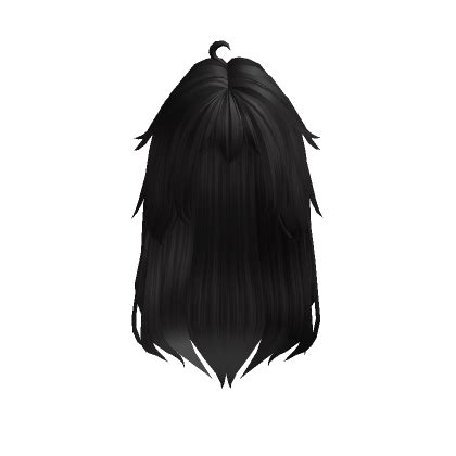 Straight Messy Anime Hair In Black S Code Price RblxTrade