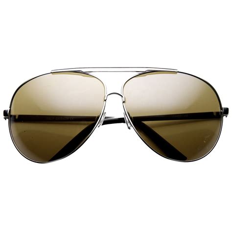 Extra Large Metal Oversize Frame Aviator Sunglasses Zerouv