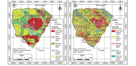 Landslide Hazard Zonation Lhz Map A Grid Overlay Method B Gis