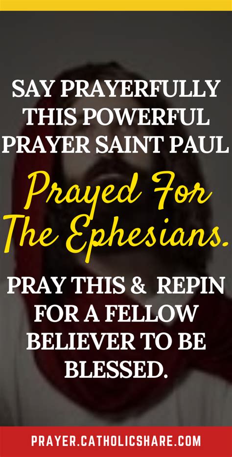 Say Prayerfully This Powerful Prayer Saint Paul Prayed For The Ephesians Artofit