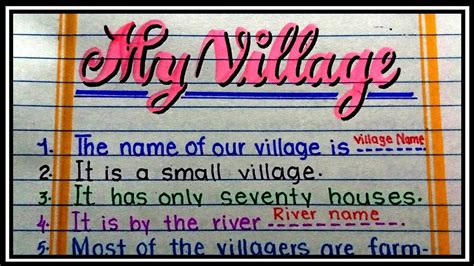 10 Lines On My Village In English Essay On My Village In English My