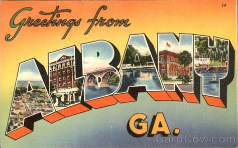 Greetings from Albany, GA Georgia Postcard