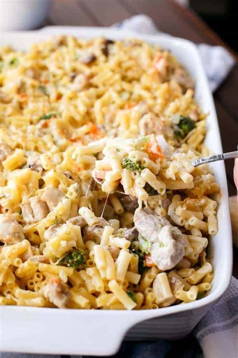 Creamy Chicken And Mushroom Macaroni Cheese Bake