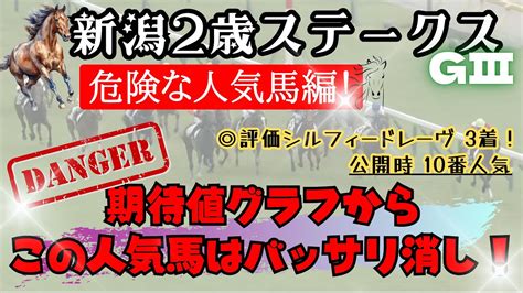 【nuno競馬場】新潟2歳ステークスで危険な人気馬発見！期待値グラフが導いた怪しい人気馬はこの馬！なぜこんなに人気してるの？上位人気馬の考察