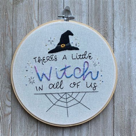 Witchy Embroidery Patterns Hand Embroidery