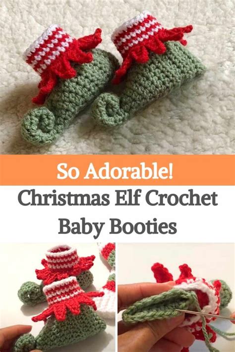 So Adorable! Christmas Elf Crochet Baby Booties