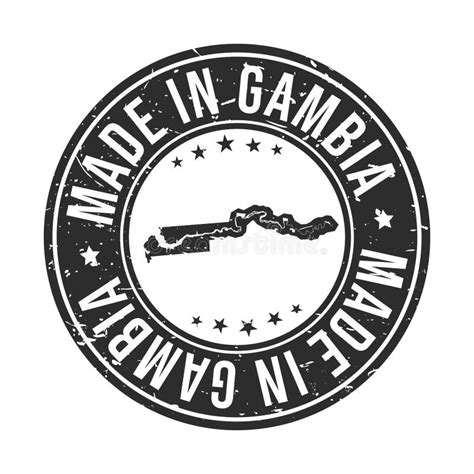 Gambia Symbol Silhouette Icon Map Design Grunge Vector Product