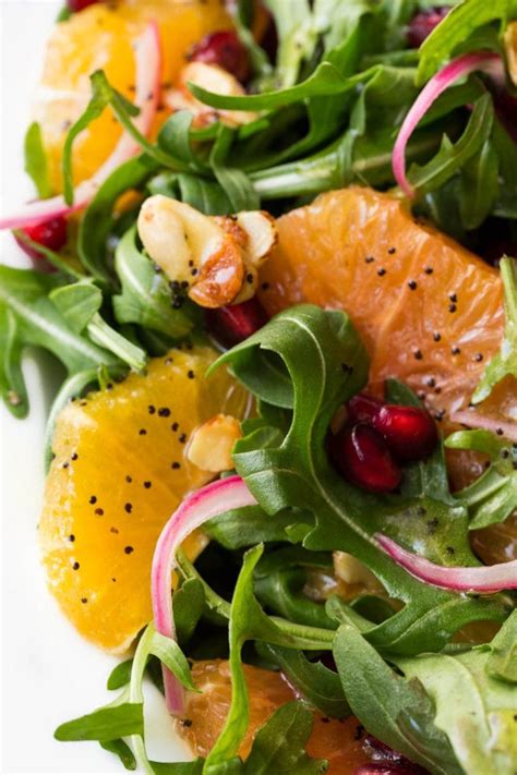 Arugula Orange Salad With Lemon Ginger Dressing The Café Sucre Farine