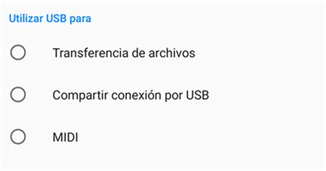 Opciones Usb Que Ofrece El M Vil Al Conectarlo A Un Pc