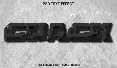 Premium Psd Psd Crack 3d Editable Text Effect