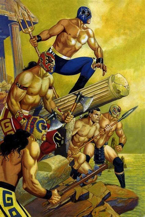 Ilustraciones De Luchadores Enmascarados De Rafael Gallur Carteles De