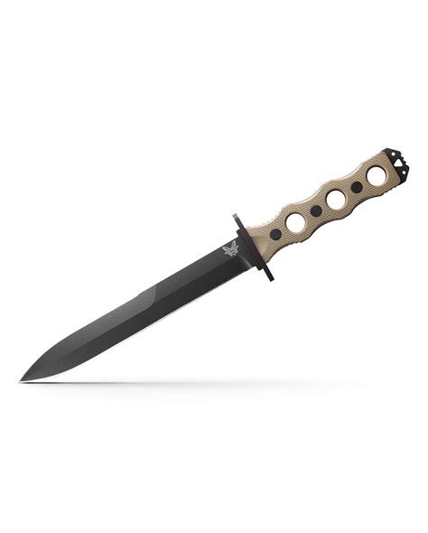 Benchmade Socp Fixed Blade Dagger Tan Handle And Sheathcpm 3