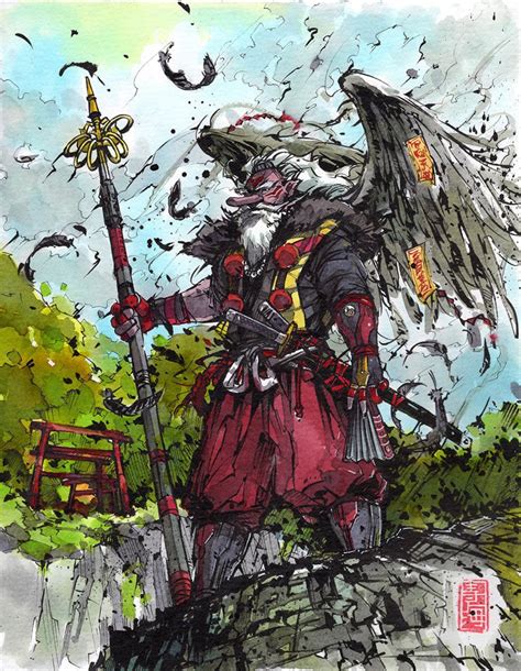 8x10 Print Tengu Japanese Yokai God Samurai Etsy