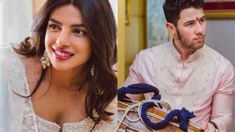 Priyanka Chopra Stuns In A Blue Traditional Attire Nick Jonas Plays