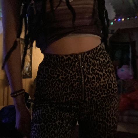 Leopard Print Flares Really Thick Only Worn Once Depop