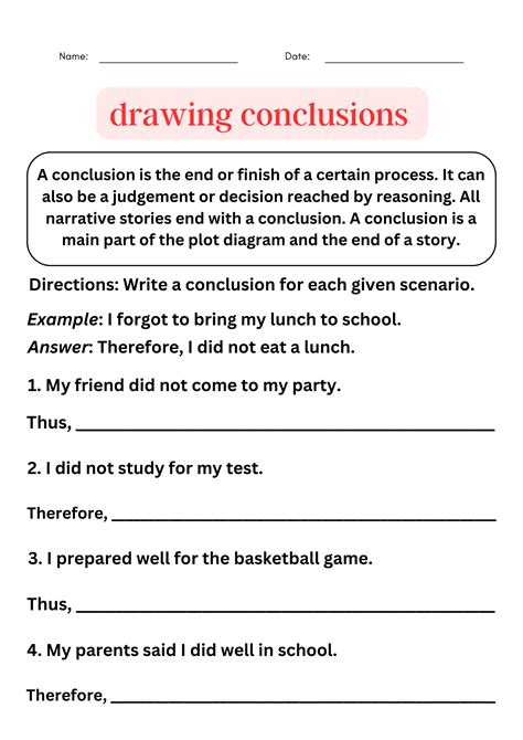 drawing conclusions examples with answers - Writing Conclusion ...