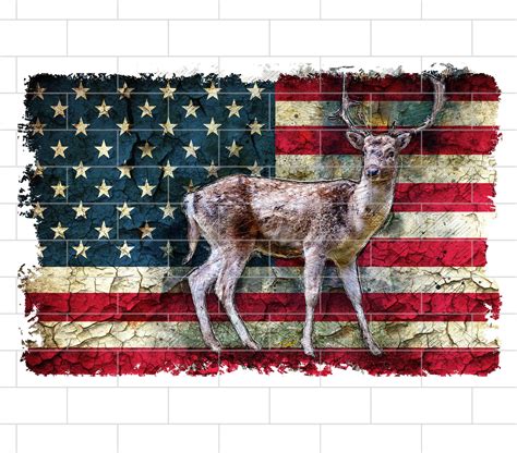 Deer American Flag Png Deer Hunting Png Deer Patriotic With American