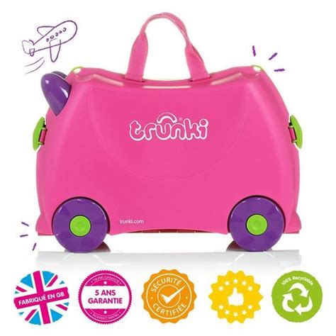 Bebeboutik Trunki Valise Roulettes Pour Enfants Et Bagages Main