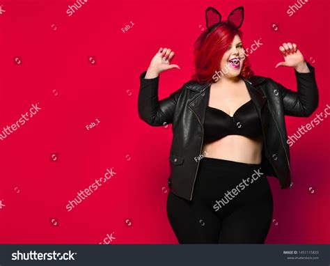 Cute Sexy Plus Size Brunette Black Stock Photo Shutterstock