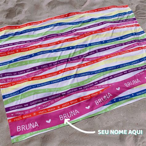 Canga De Praia Personalizada Estampa Fitinhas Elo