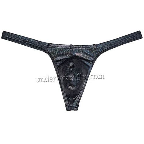 Men S Soft Dazzle Leather Bikini Thong Underwear Bulge Pouch T Back Soft Tangas Un B M L Xl