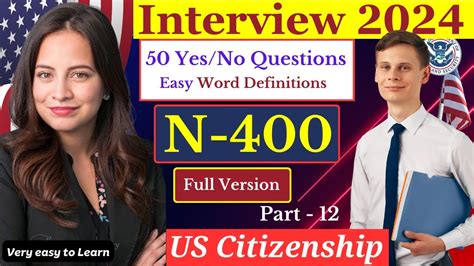 New Us Citizenship Interview N Questions Yes No Have