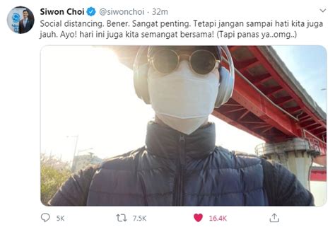 Makin Lokal Siwon Kampanye Social Distancing Pakai Bahasa Indonesia