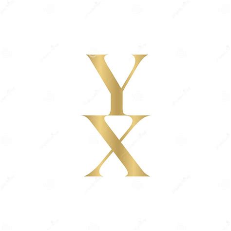 Logotipo Das Iniciais Do Alfabeto Yx Xy X E Y Ilustração Do Vetor