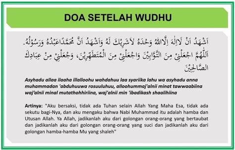 Bacaan Doa Setelah Wudhu Homecare24