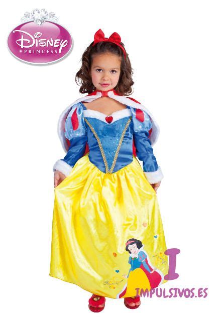 Disfraz elegante de blancanieves para niña con capa y lacito rojo