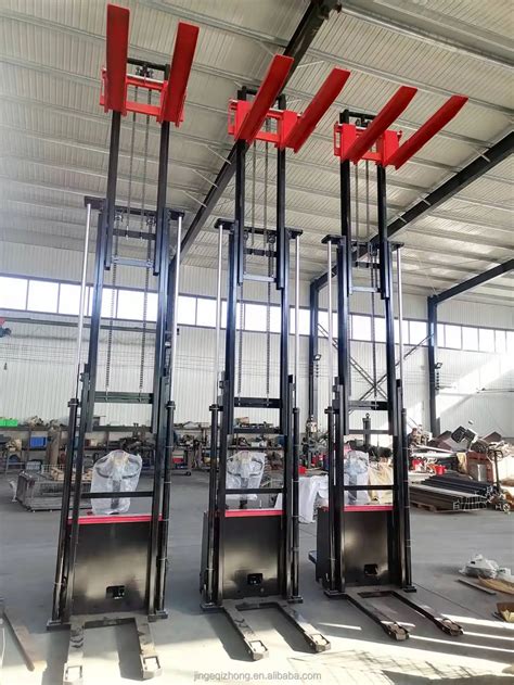 T Stand On Type Electric Pallet Forklift Reach Lifting Full Electric