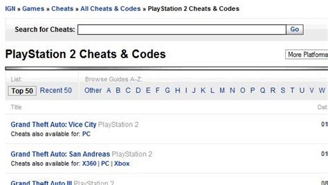 Top 10 Websites For PlayStation 2 Free Game Cheats