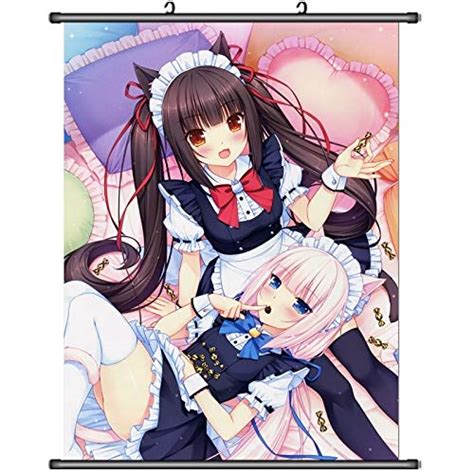 Mxdza Japanese Anime Nekopara Chocolat Vanilla Azuki Fabric Painting